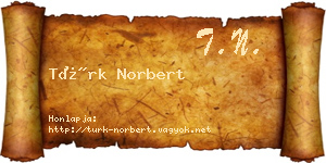 Türk Norbert névjegykártya