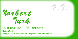 norbert turk business card