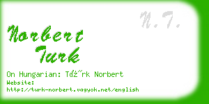 norbert turk business card